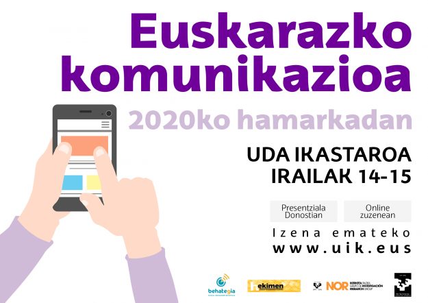 euskarazko komunikazioa 2020 uda ikastaroa – kartela